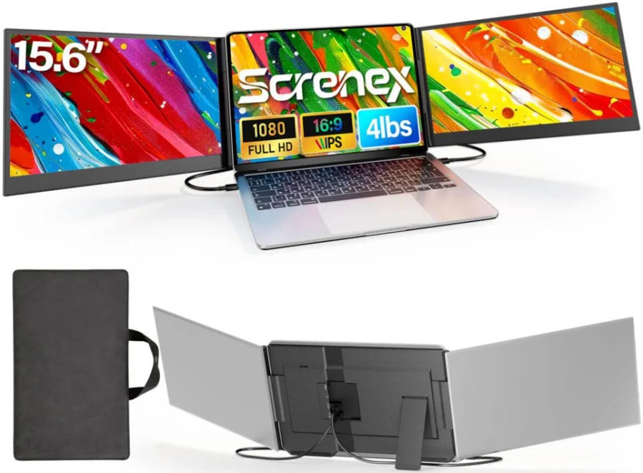 Pantalla Externa Triple 15.6  Fhd Para Laptop Win/ GRADO A