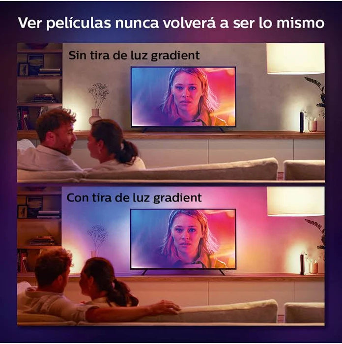 TIRA LED INTELIGENTE PHILIPS HUE GRADIENT LIGHTSTRIP 1 METRO BLANCA CÁLIDA, FRÍA Y MULTICOLOR GRADO A