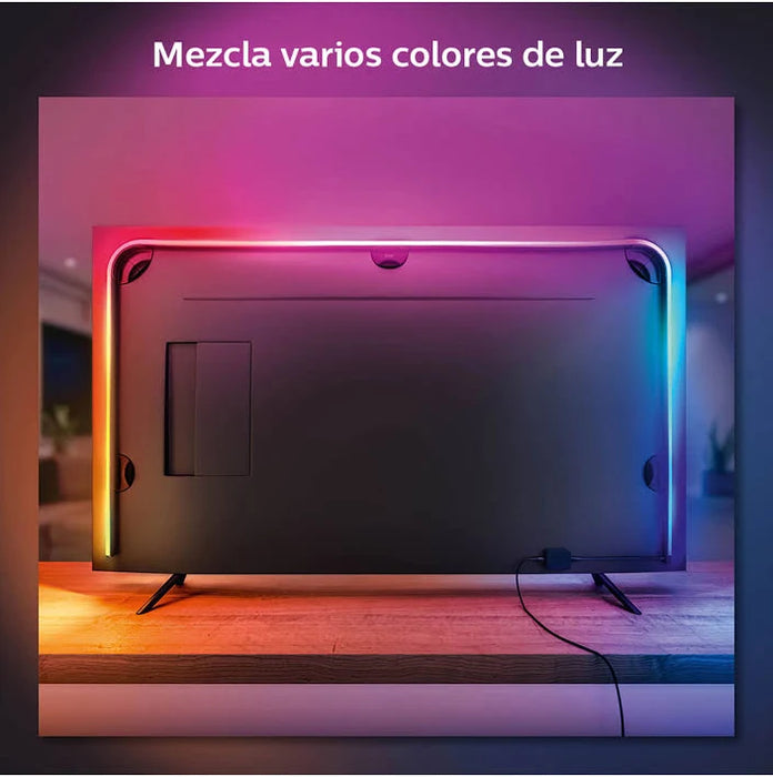 TIRA LED INTELIGENTE PHILIPS HUE GRADIENT LIGHTSTRIP 1 METRO BLANCA CÁLIDA, FRÍA Y MULTICOLOR GRADO A